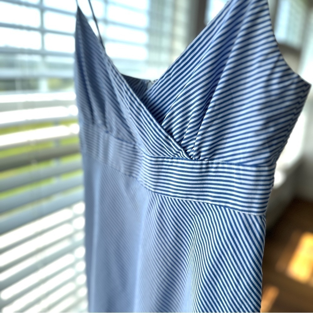 J. Crew Blue Striped Mini Dress